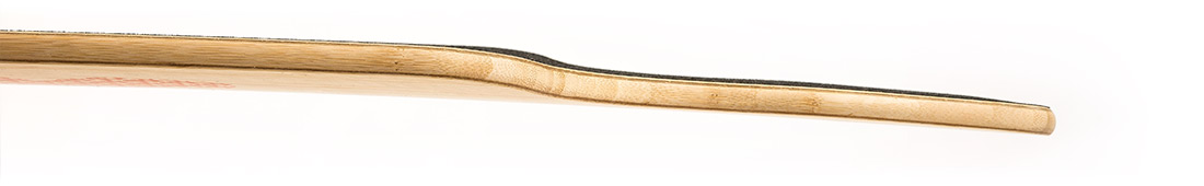 detalle tail tabla cruising longboard bamboo zero1