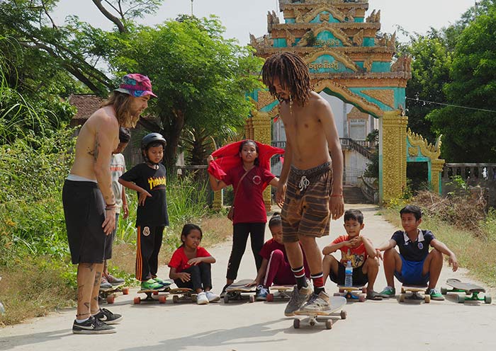 proyecto solidario de longboard en camboya